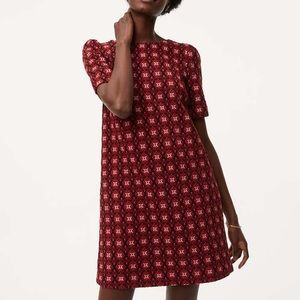 NWOT LOFT Red Shift Dress